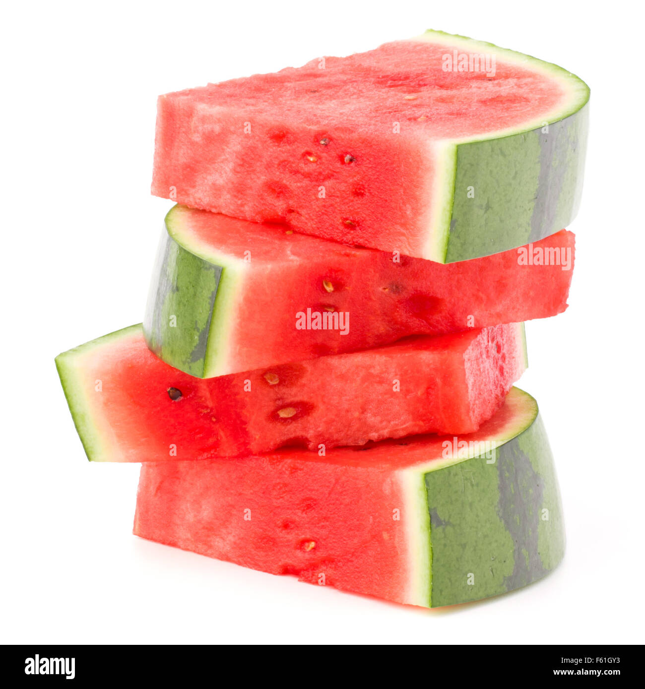 Sliced ripe watermelon isolated on white background cutout Stock Photo ...