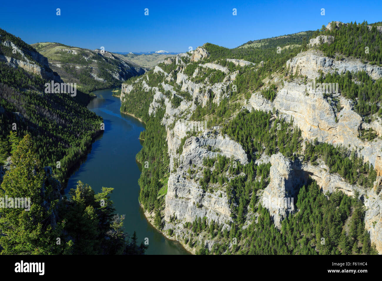 gates of the mountains canyon on holter lake near helena, montana Stock