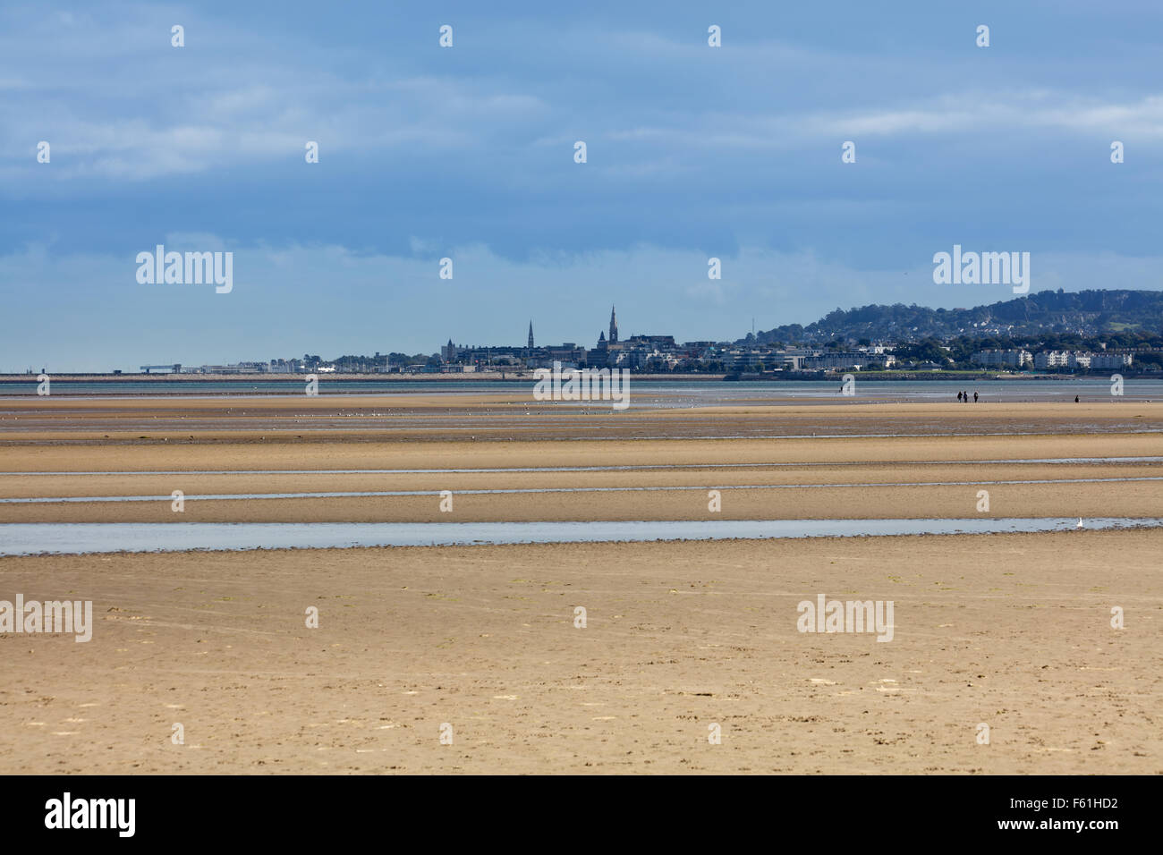 Dun Laoghaire and Blackrock area of Dublin as seen from the Sandymount