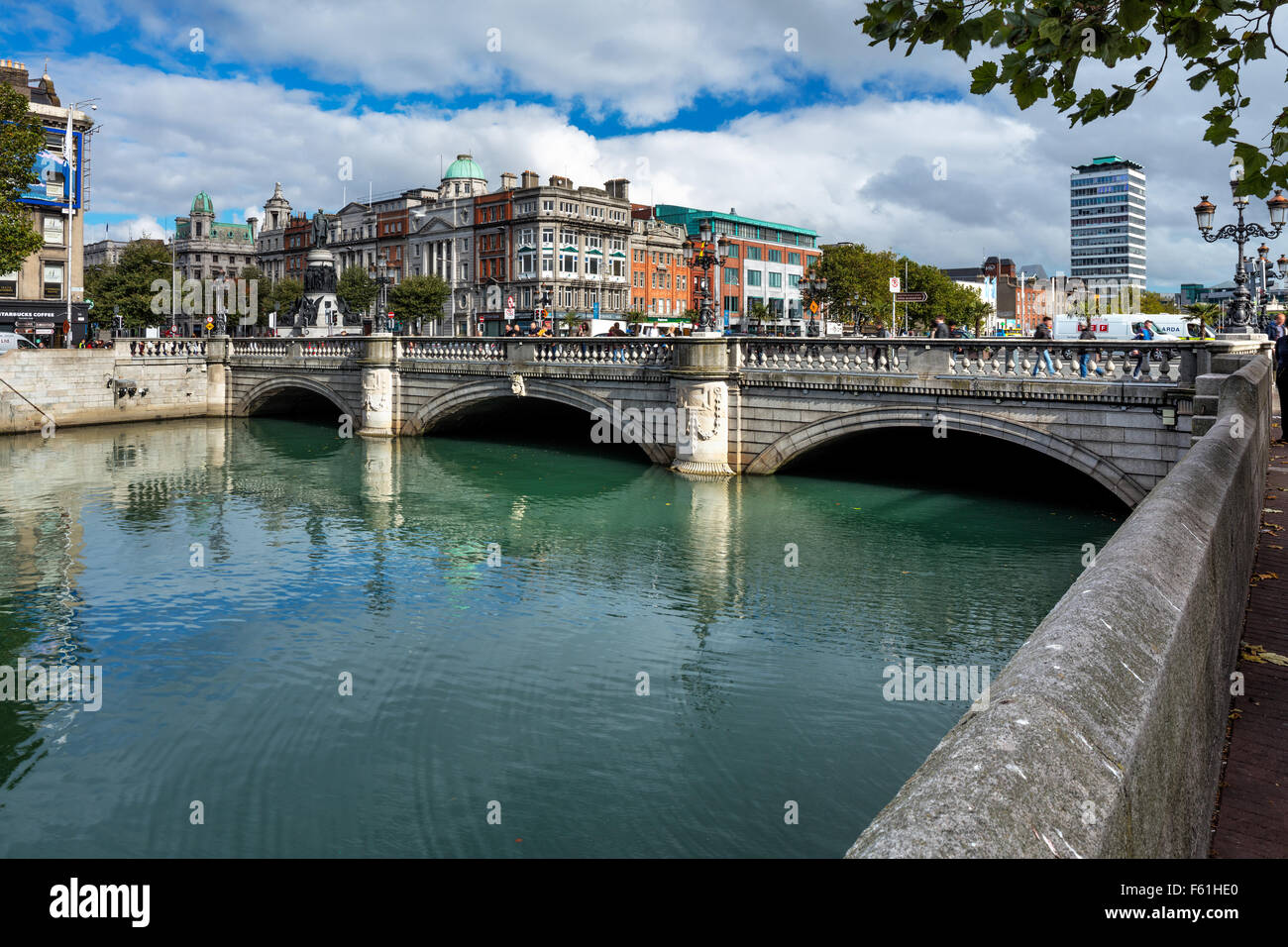 O'Connell Bridge over the river Liffey in Dublin City Centre, built ...