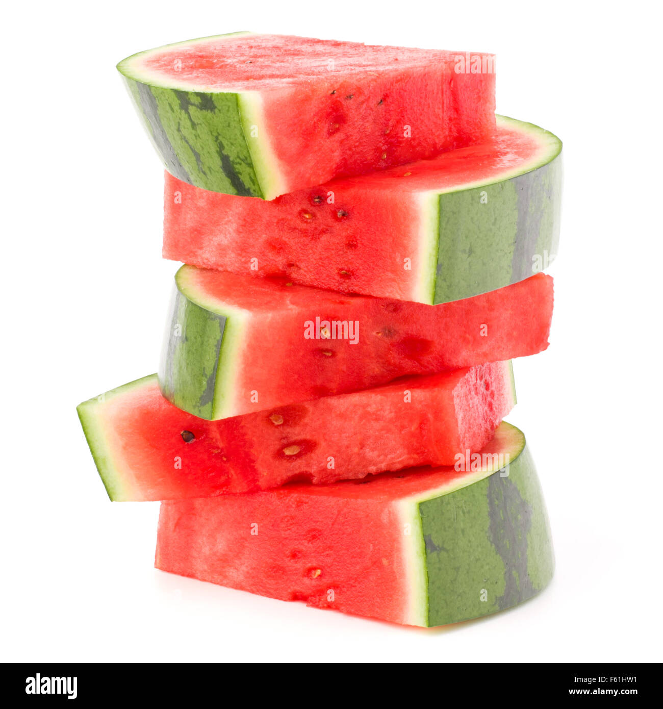 Sliced ripe watermelon isolated on white background cutout Stock Photo ...