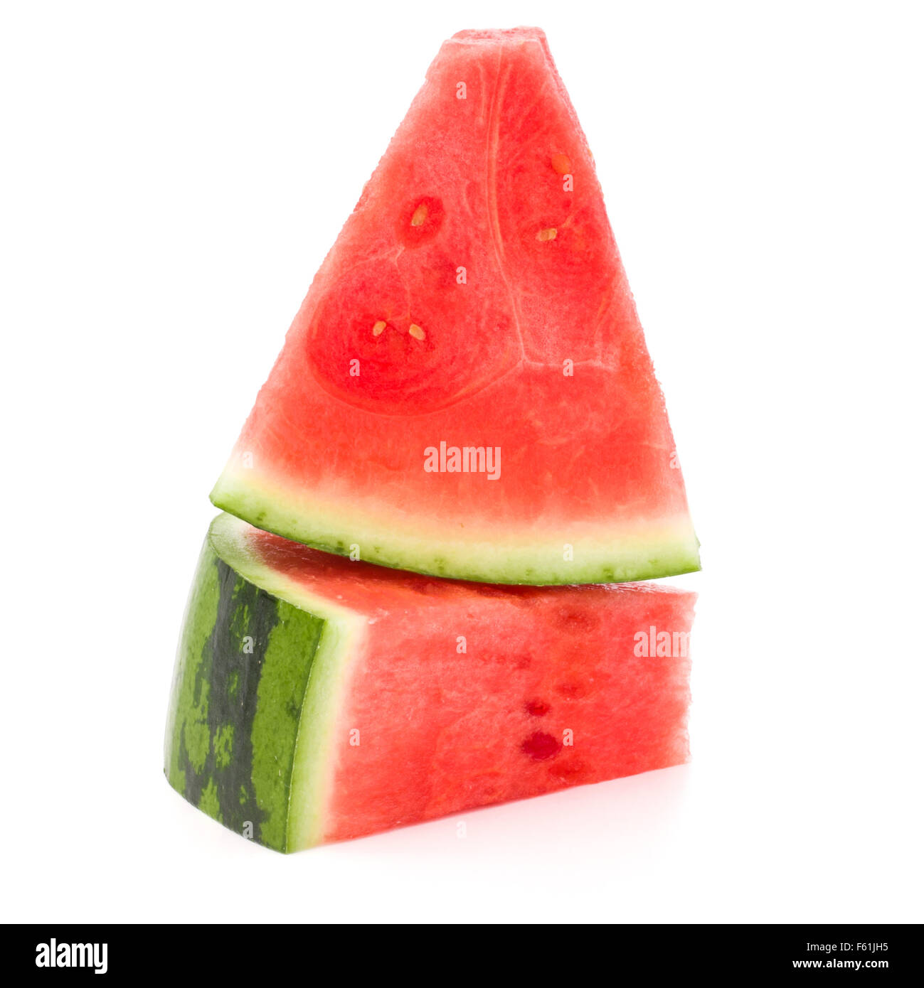 Sliced ripe watermelon isolated on white background cutout Stock Photo ...