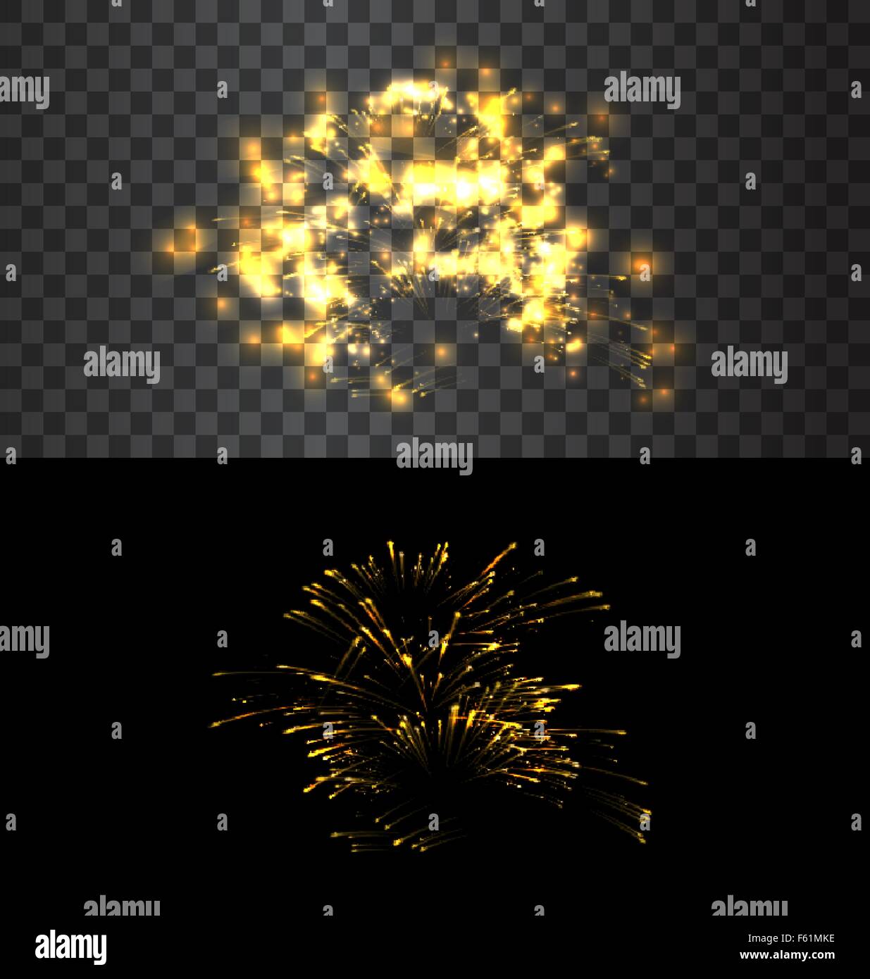 Set of isolated fireworks Stock Vector Image & Art - Alamy