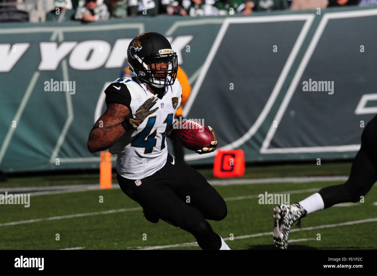 East Rutherford, New Jersey, USA. 8th Nov, 2015. -Jaguars corner back (41) NICK MARSHALL in action between the Jacksonville Jaguars and the New York Jets at MetLife Stadium in East Rutherford, New Jersey. © Jeffrey Geller/ZUMA Wire/Alamy Live News Stock Photo