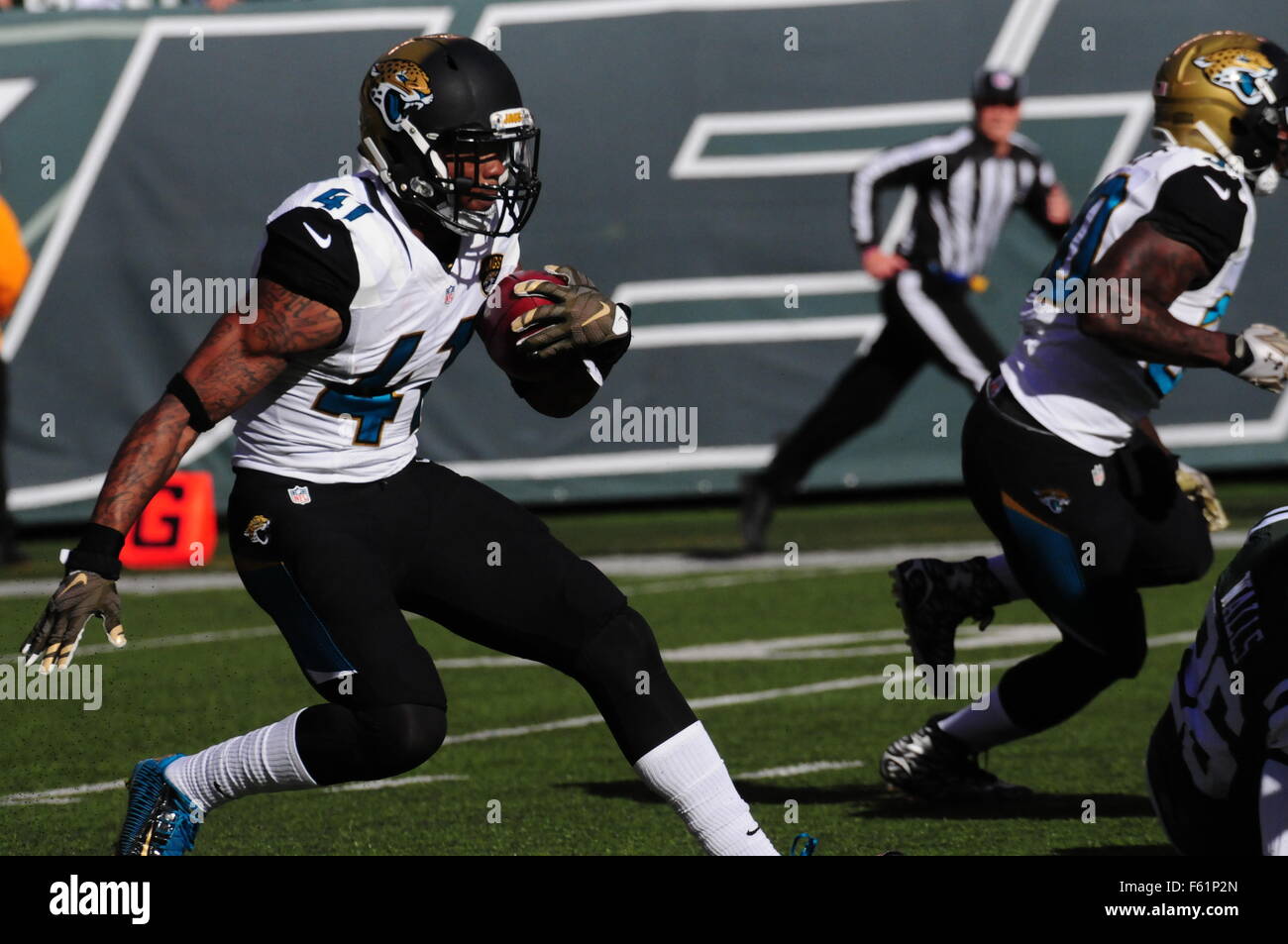 East Rutherford, New Jersey, USA. 8th Nov, 2015. -Jaguars corner back (41) NICK MARSHALL in action between the Jacksonville Jaguars and the New York Jets at MetLife Stadium in East Rutherford, New Jersey. © Jeffrey Geller/ZUMA Wire/Alamy Live News Stock Photo