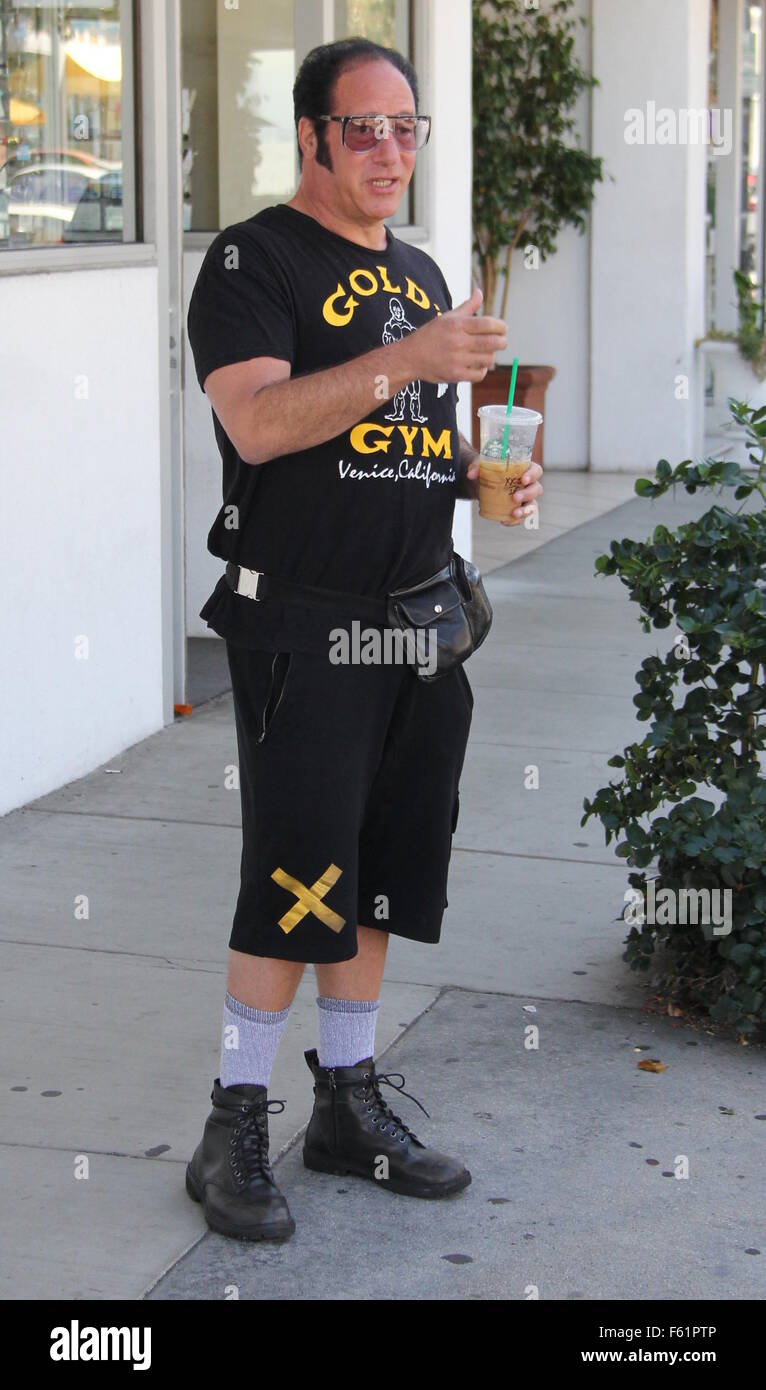 Comedian Andrew Dice Clay out and about in Beverly Hills Featuring