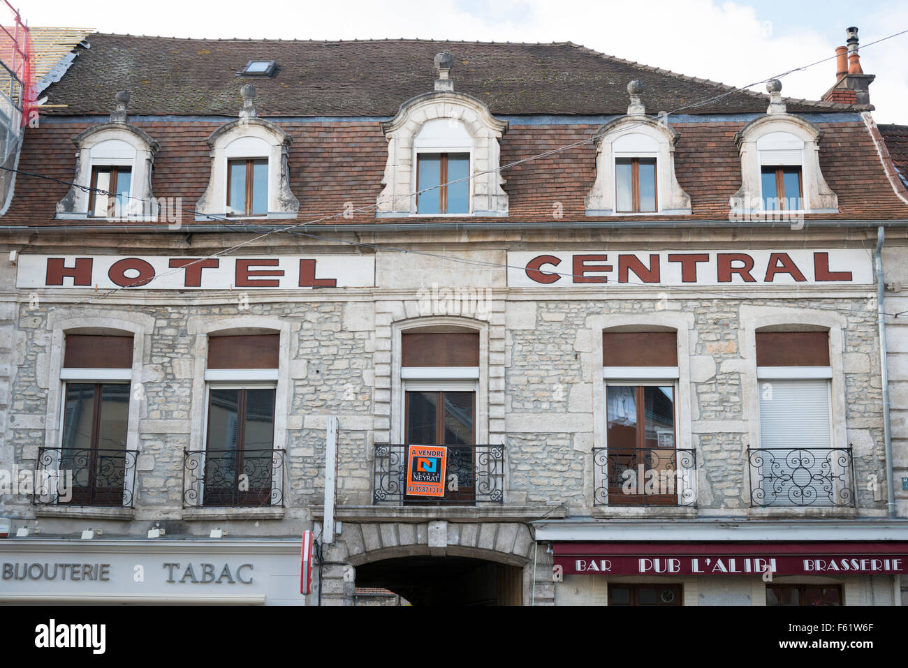 The Hotel Central building in Chagny France Stock Photo
