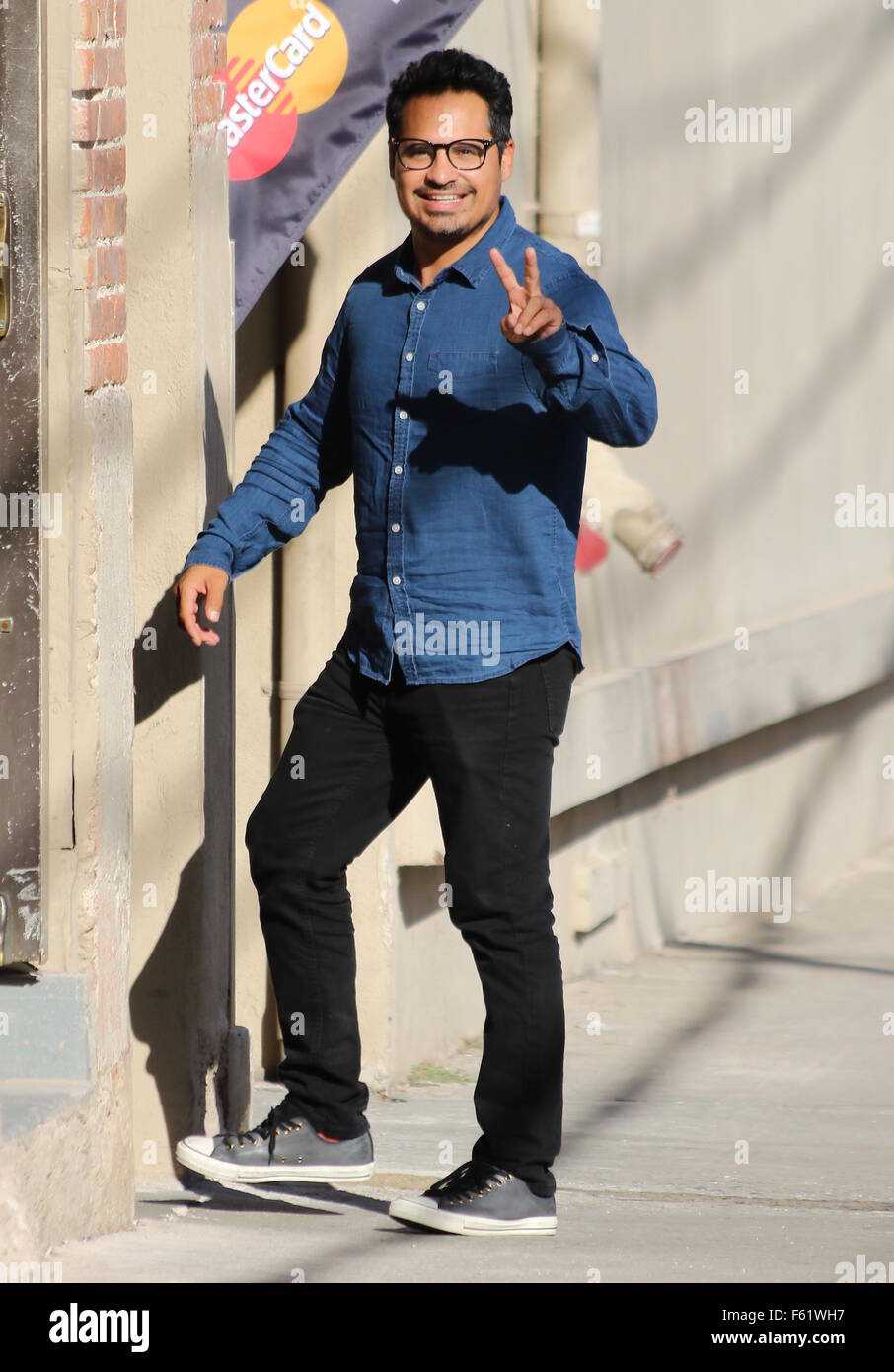 Celebrities at the 'Jimmy Kimmel Live!' studios  Featuring: Michael Pena Where: Los Angeles, California, United States When: 29 Sep 2015 Stock Photo