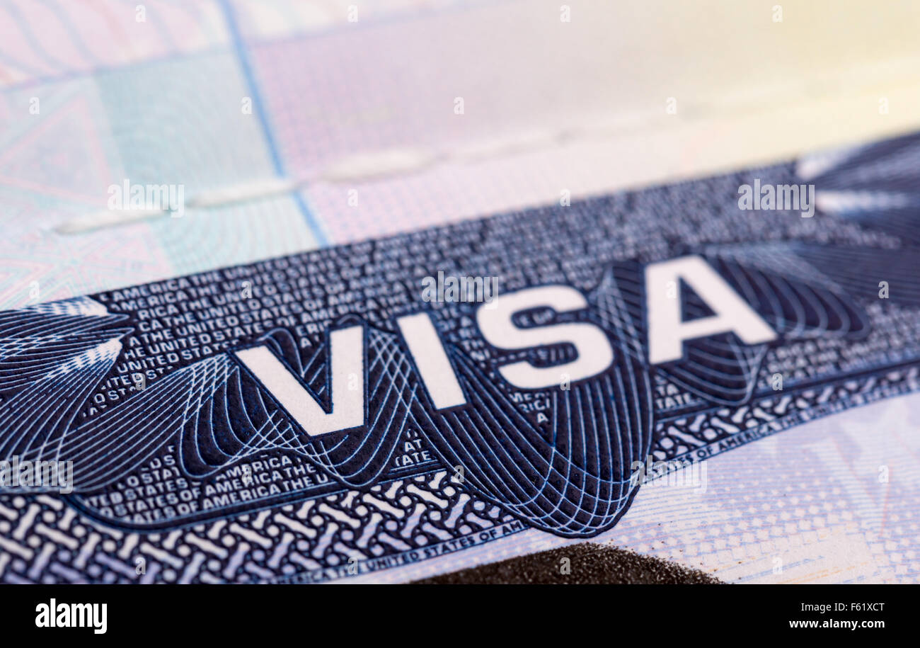 Us visa and passport hi-res stock photography and images - Alamy