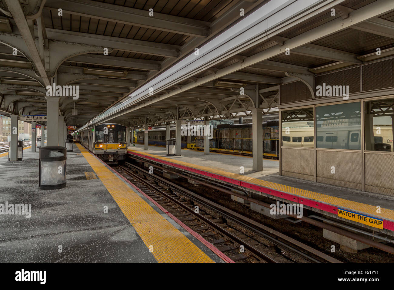 Platforms at the Jamaica station of the Long Island Rail Road in