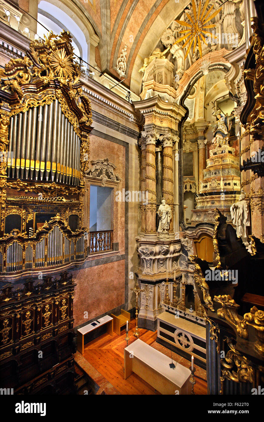 Inside Igreja (church) dos Clerigos, Porto, Porto e Norte, Portugal. Stock Photo