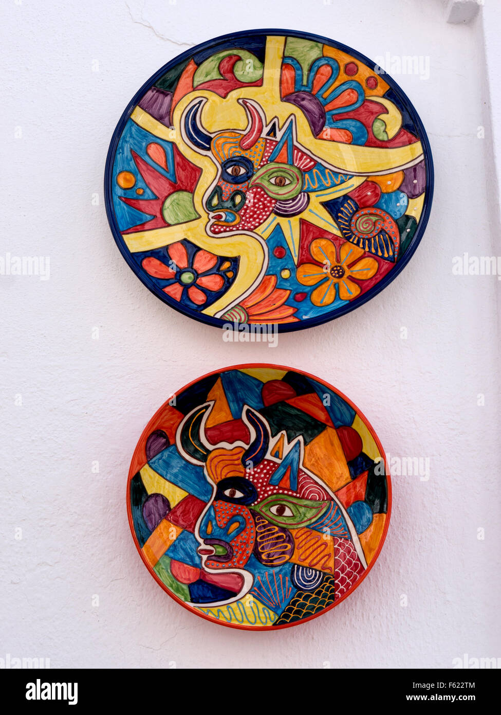 Ceramic Plaques on display in the street in Mijas Spain Stock Photo Alamy