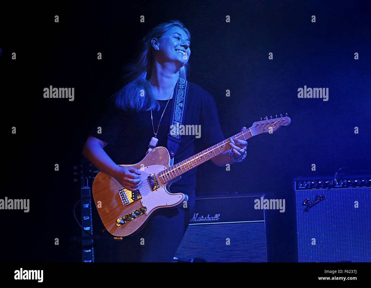 Joanne Shaw Taylor Performing at Liverpool Epstein Theatre  Featuring: Joanne Shaw Taylor Where: Liverpool, United Kingdom When: 01 Oct 2015 Stock Photo