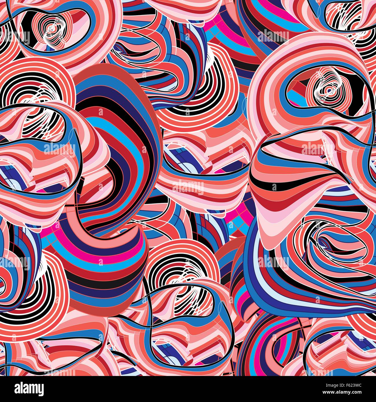 Beautiful abstract vector illustration with curls and waves Stock ...