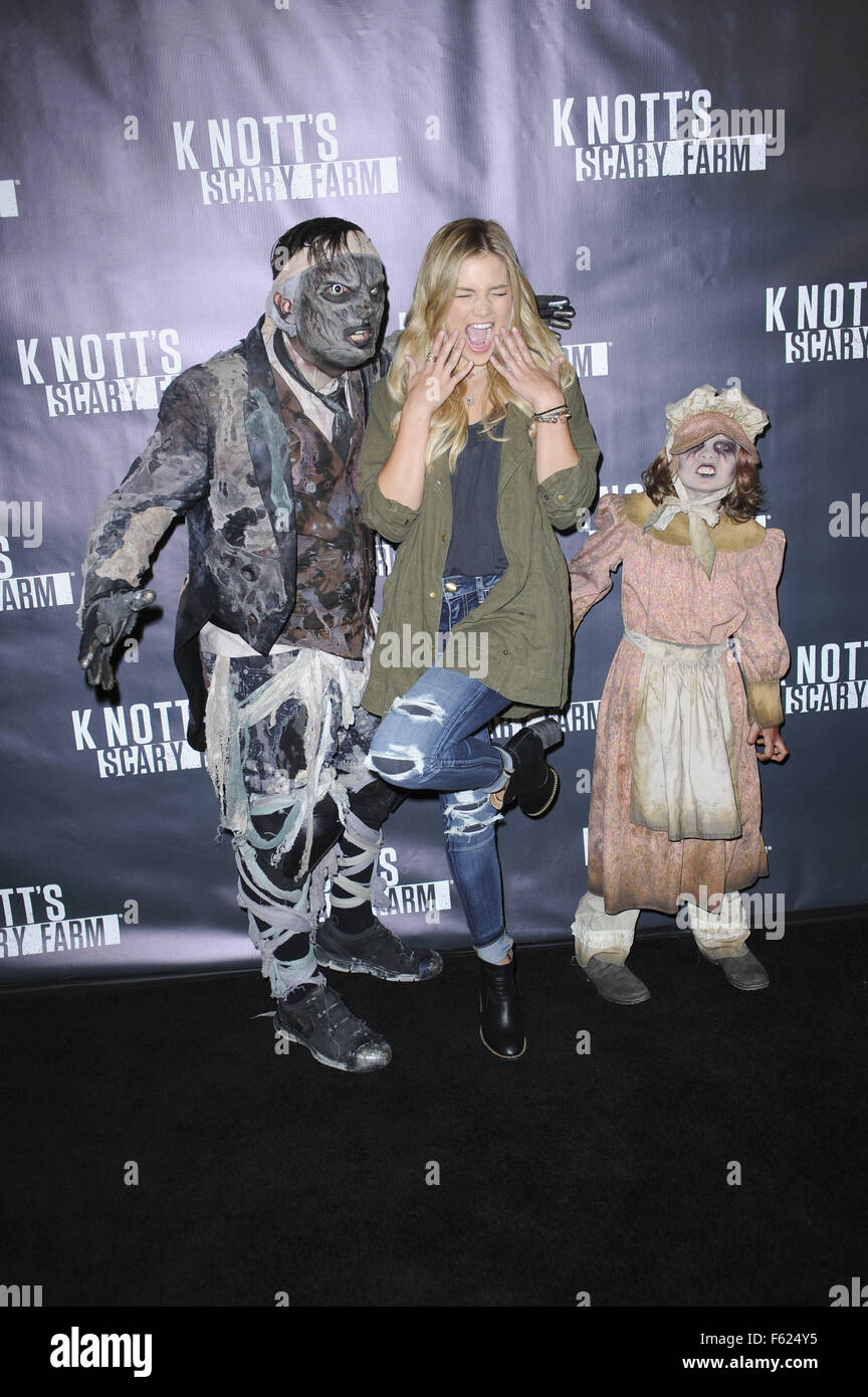 Knotts Scary Farm Black Carpet Featuring: Olivia Holt Where: Los