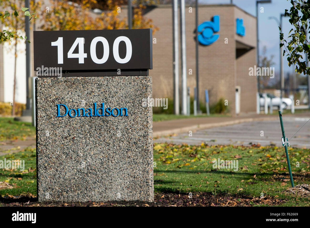 Logo sign outside headquarters donaldson hires stock photography and