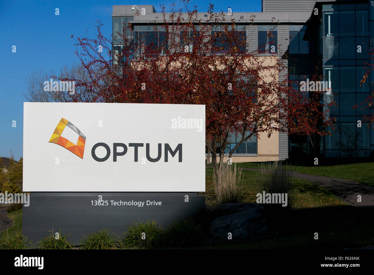 A Logo Sign Outside Of The Headquarters Of Optum In Eden Prairie ...