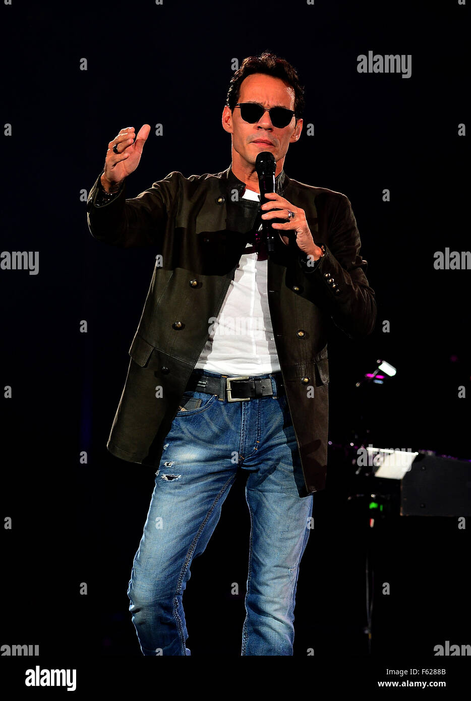 Marc Anthony performs at the American Airlines Arena Featuring: Marc ...