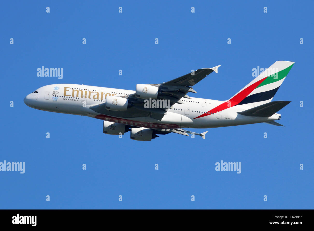 Etihad Airbus A380 registration A6-APC taking off on