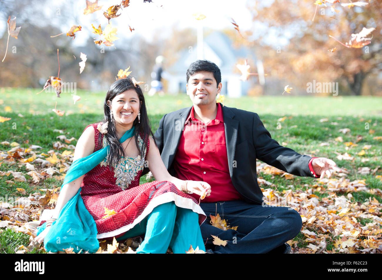 Young Happy Indian Couple Stock Photo - Alamy
