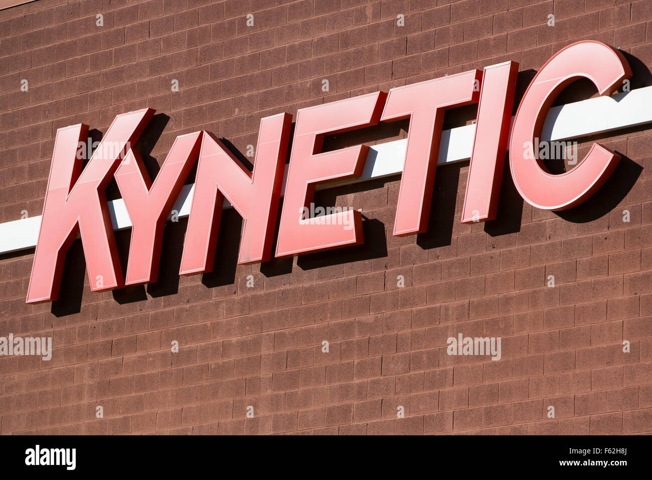 A logo sign outside of the headquarters of Kynetic, the parent company of Fanatics, Shoprunner and Rue La La, in Conshohocken, P Stock Photo