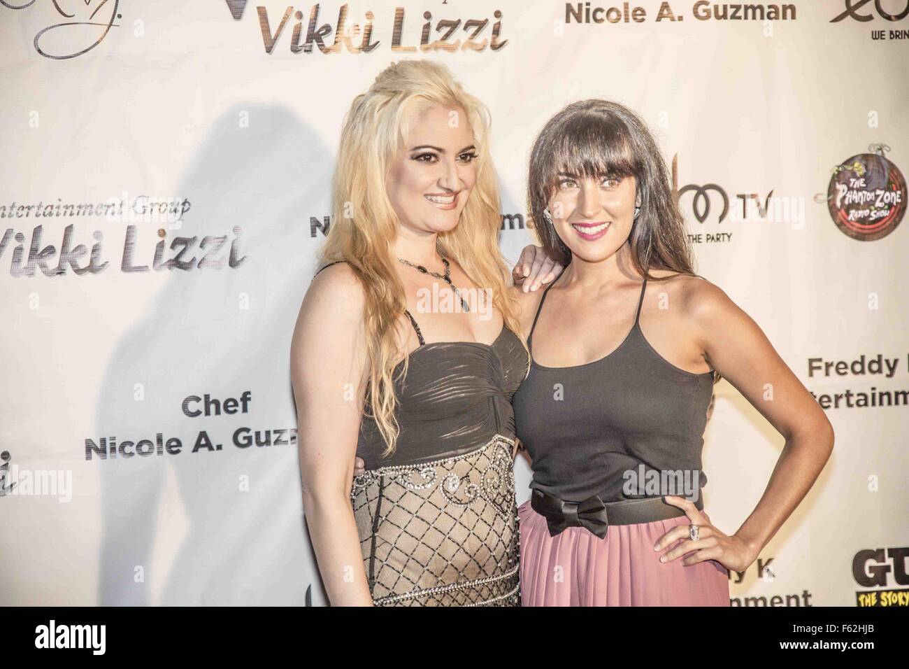 Vikki Lizzi celebrates her birthday at a mansion in the Hollywood Hills  Featuring: Vikki Lizzi, Burgandi Phoenix Where: Burbank, California, United States When: 03 Oct 2015 Stock Photo