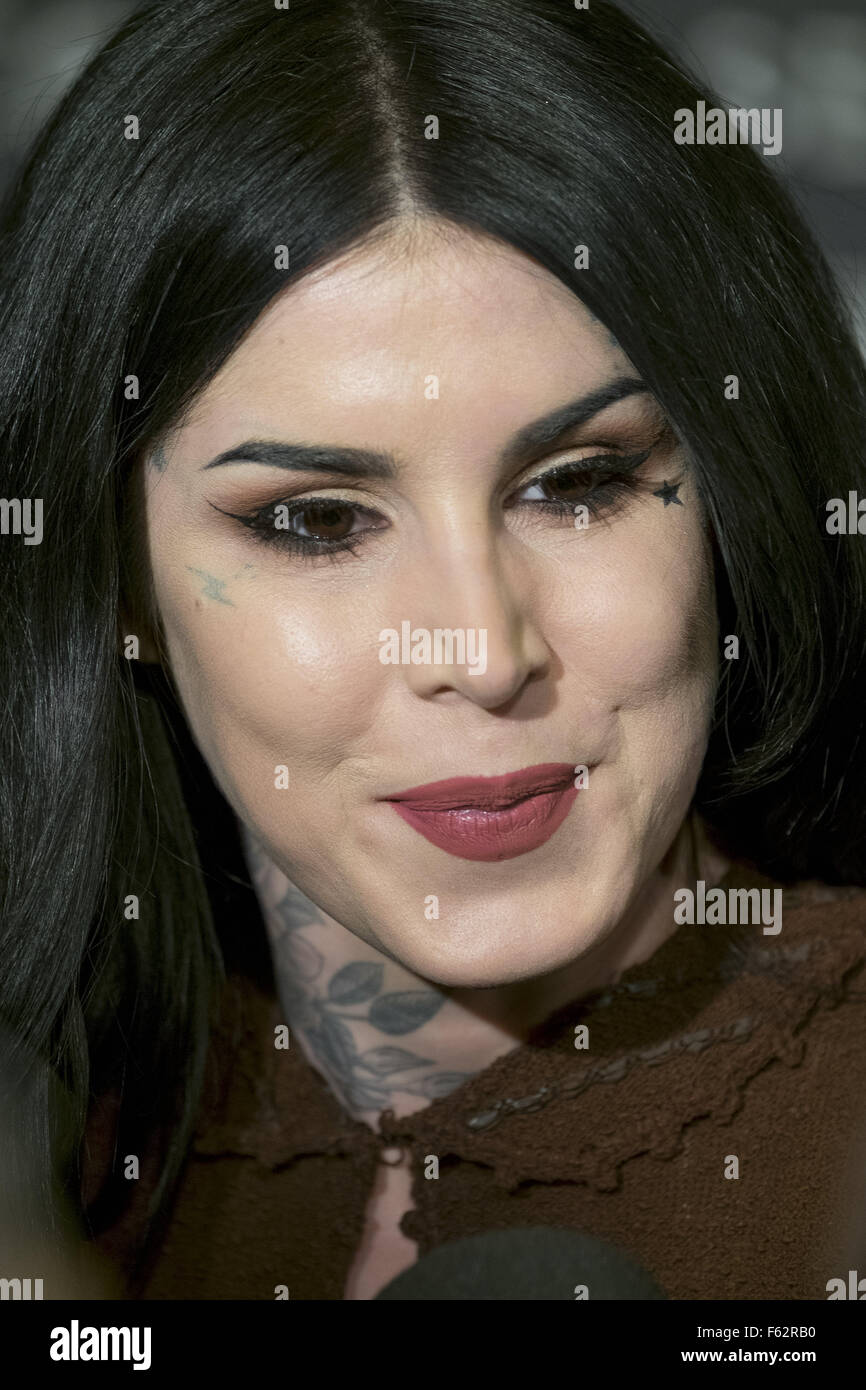 Tattoo artist Kat Von D presents her new makeup line for Sephora at Cines  Callao City Lights in Madrid Featuring: Kat Von D Where: Madrid, Spain  When: 07 Oct 2015 Stock Photo - Alamy