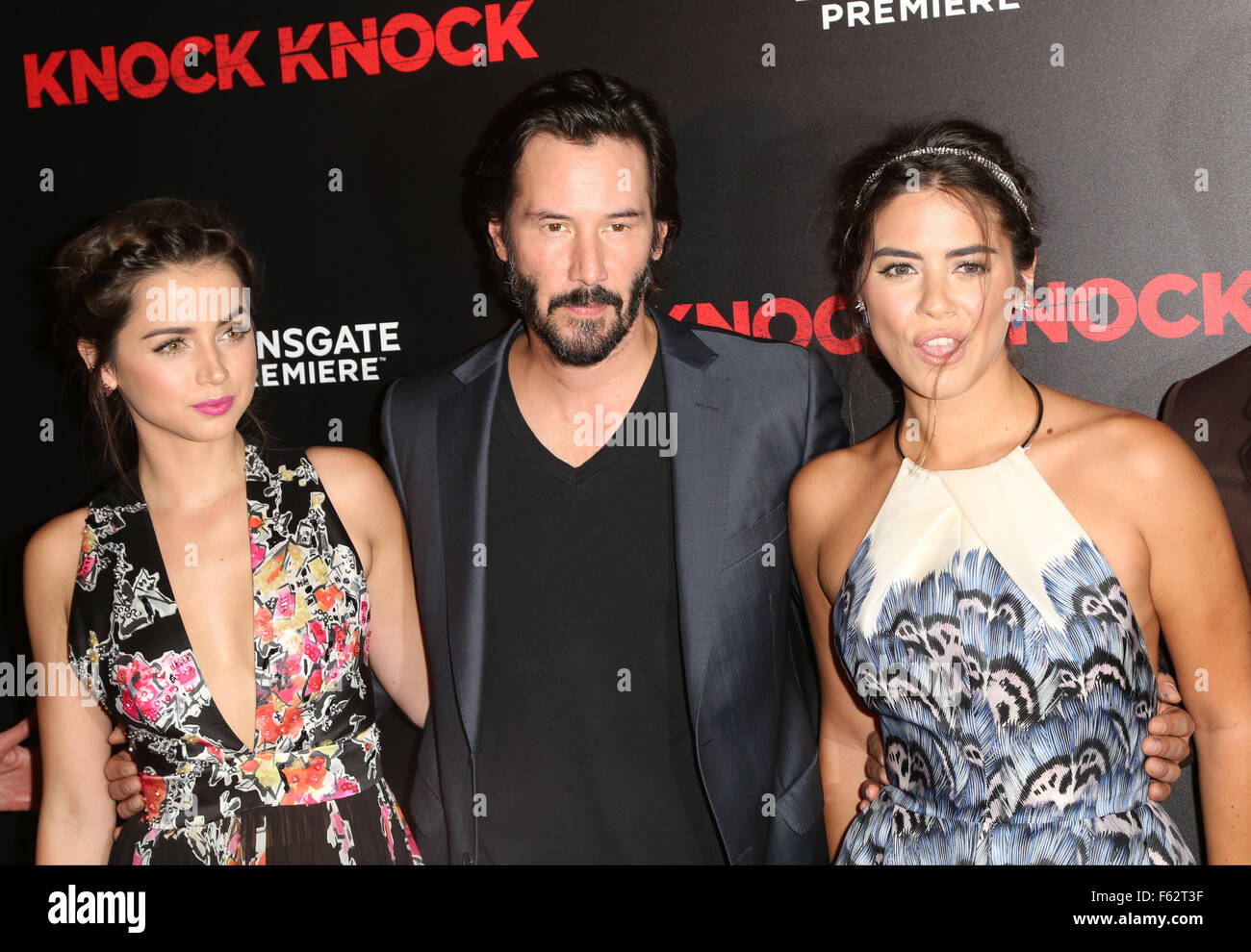 Premiere of Lionsgate's 'Knock Knock' at TCL Chinese 6 Theatres in Hollywood - Arrivals  Featuring: Ana de Armas, Keanu Reeves, Lorenza Izzo Where: Los Angeles, California, United States When: 07 Oct 2015 Stock Photo