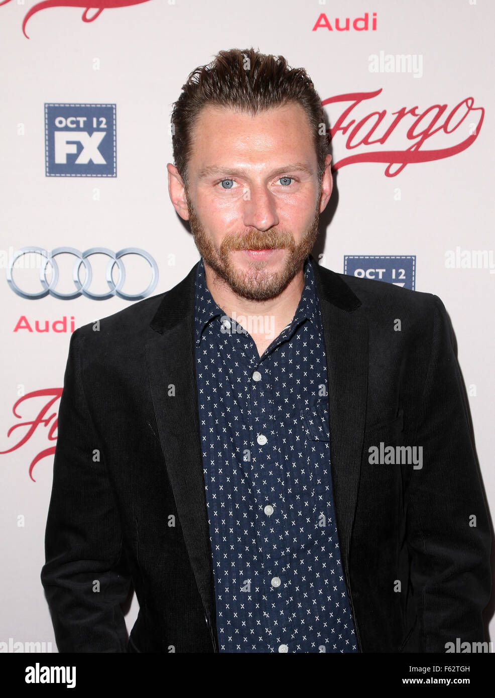 Premiere screening of FX's 'Fargo' at the Arclight Cinemas Hollywood - Arrivals  Featuring: Keir O'Donnell Where: Los Angeles, California, United States When: 07 Oct 2015 Stock Photo