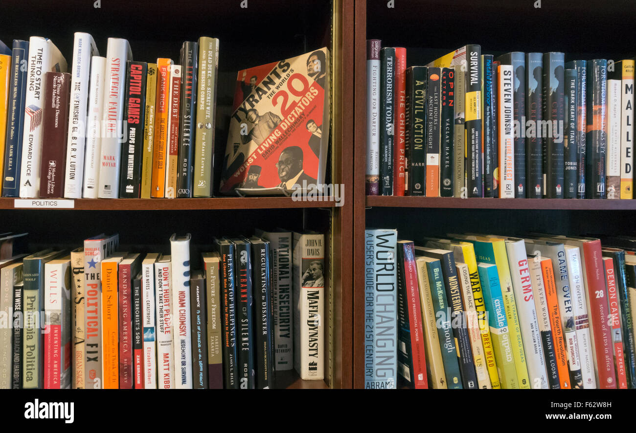 Books in the Housing Works Bookstore Cafe in Soho in New York City