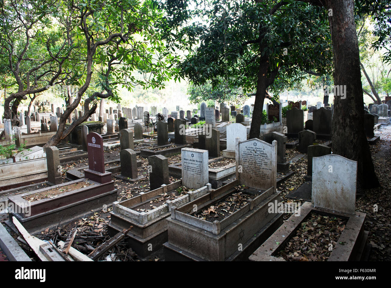 Jewish cemetery in Mumbai, India. Stock Photo