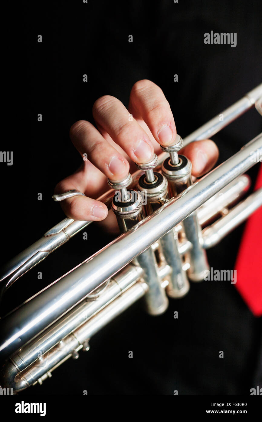 Man playing trumpet Stock Photo - Alamy