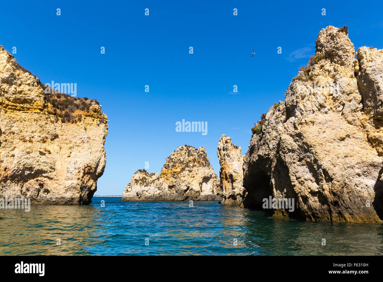Picturesque rocky cliffs in the ocean, Portugal Stock Photo - Alamy