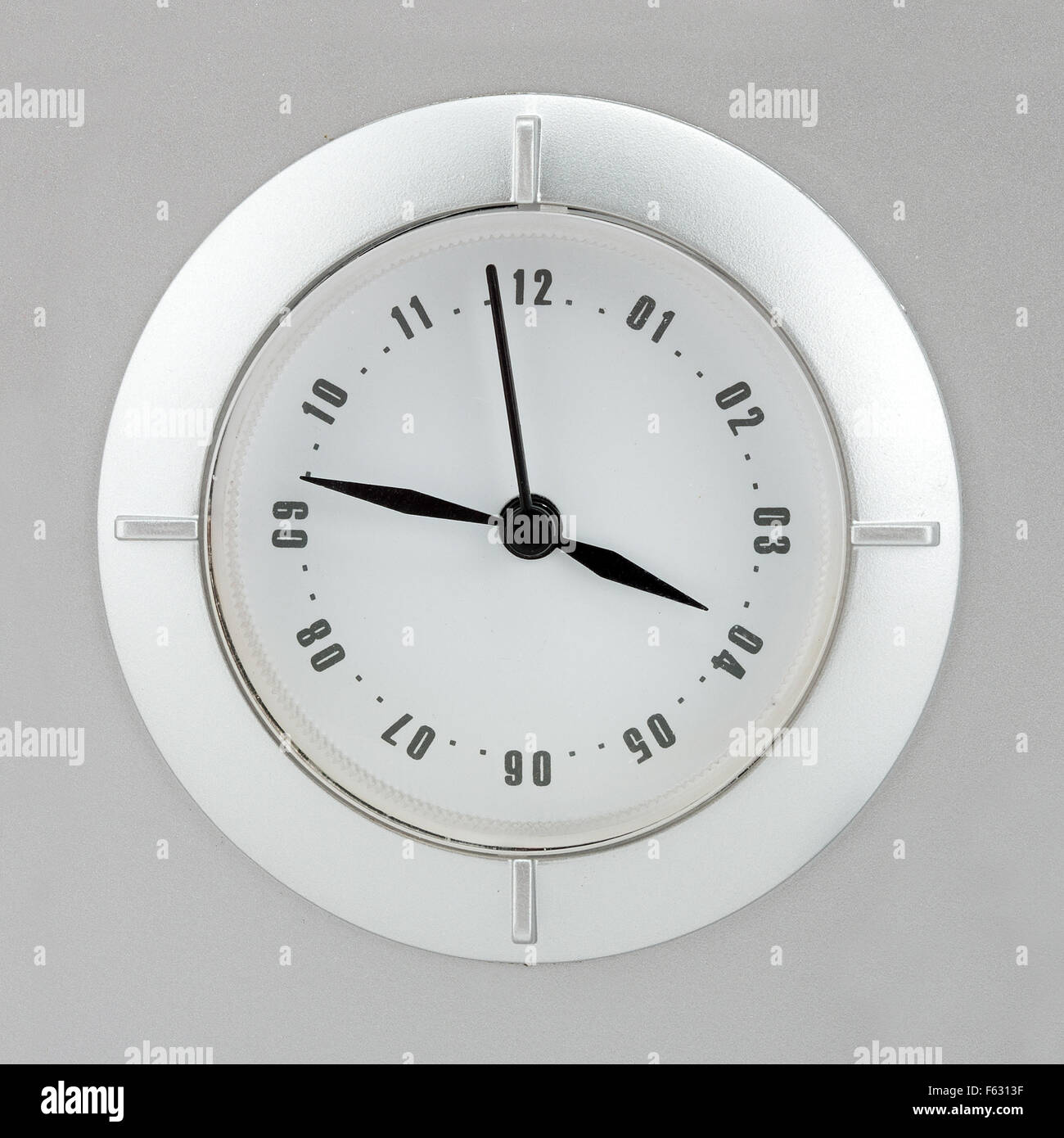 Closeup view of a small clock face Stock Photo Alamy