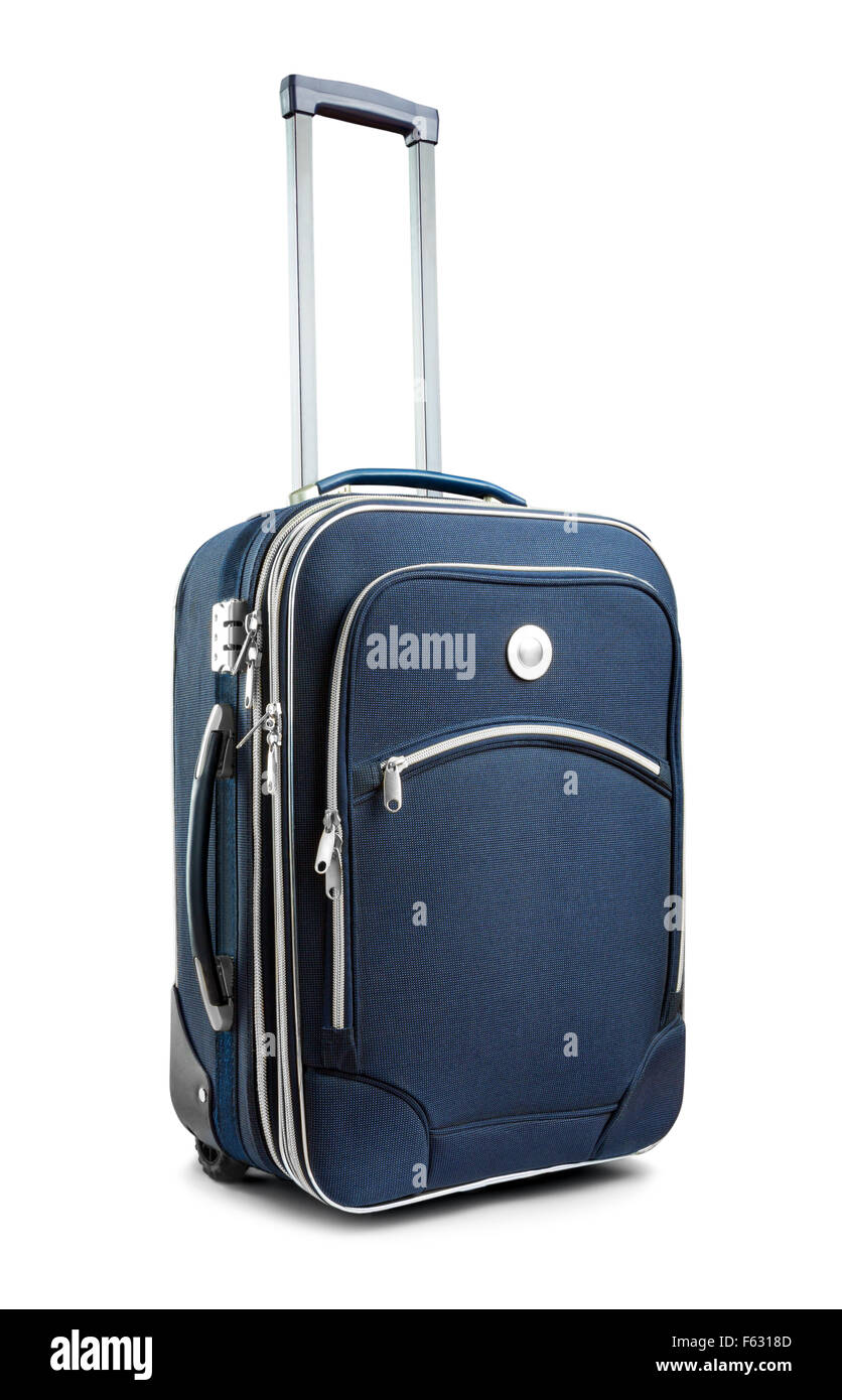 Journey suitcase isolated on white Stock Photo Alamy