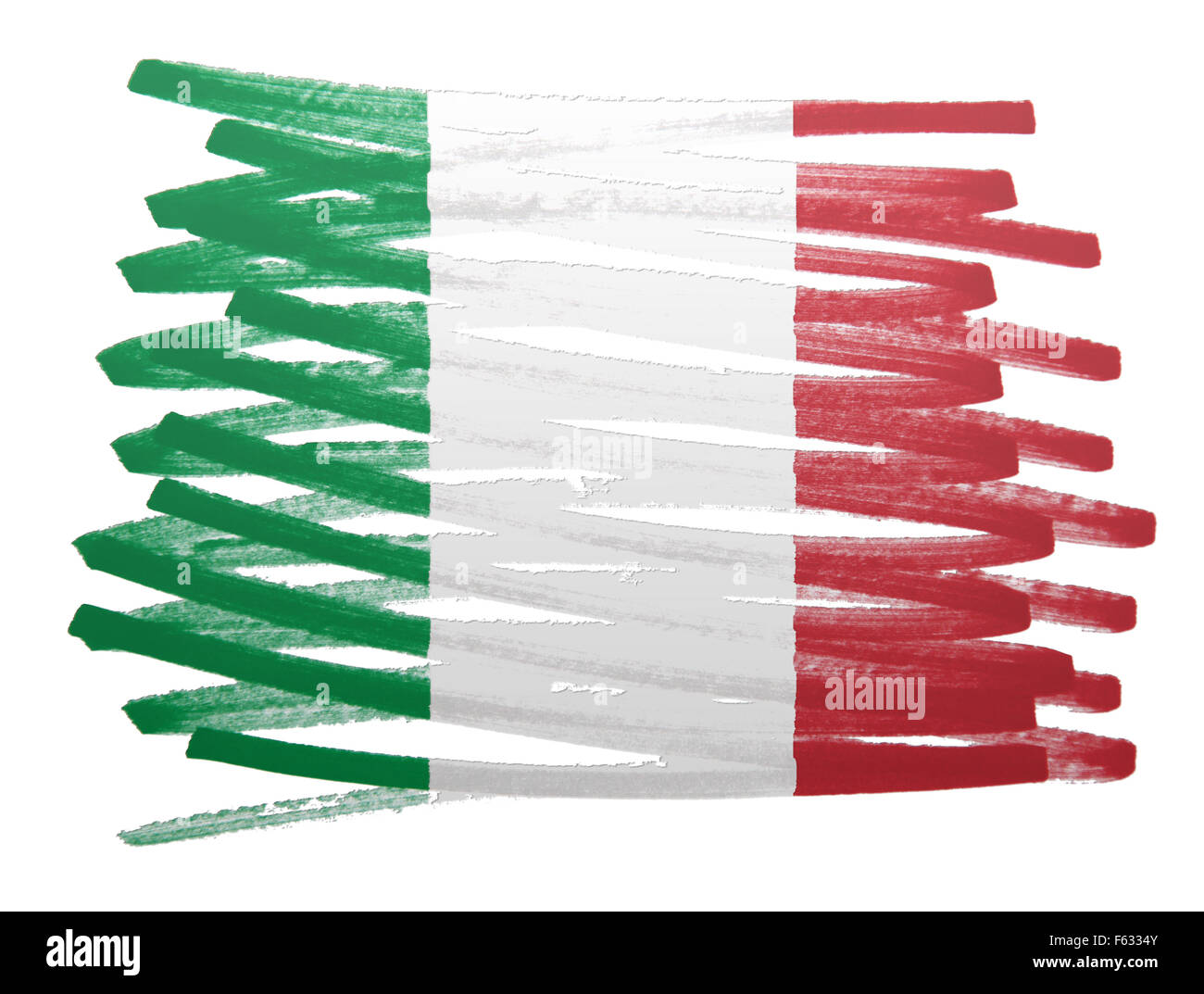 Flag illustration made with pen - Italy Stock Photo