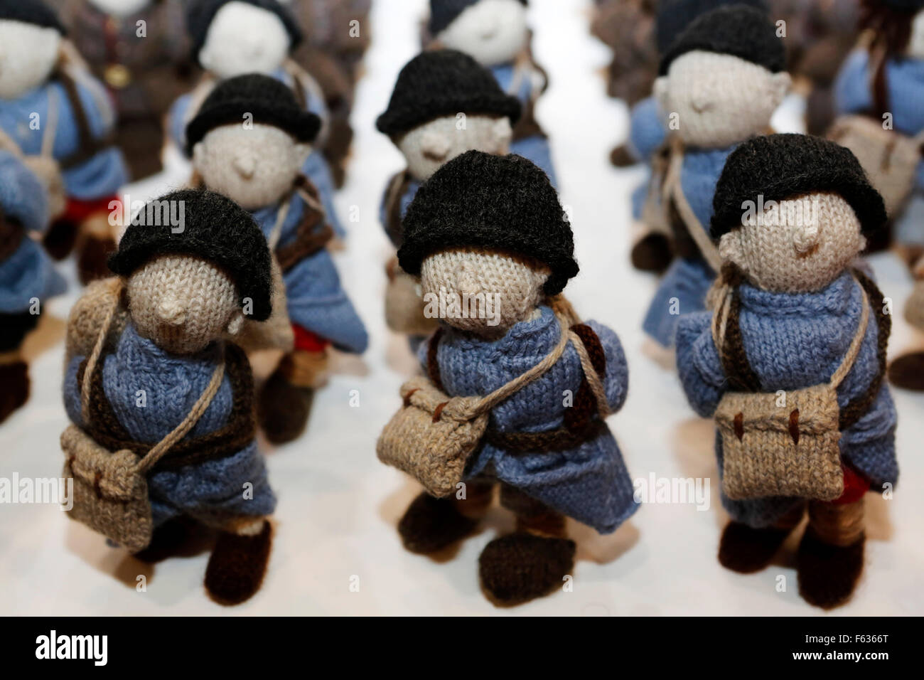 knitted army doll