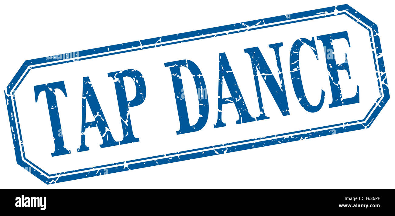 tap dance square blue grunge vintage isolated label Stock Photo Alamy