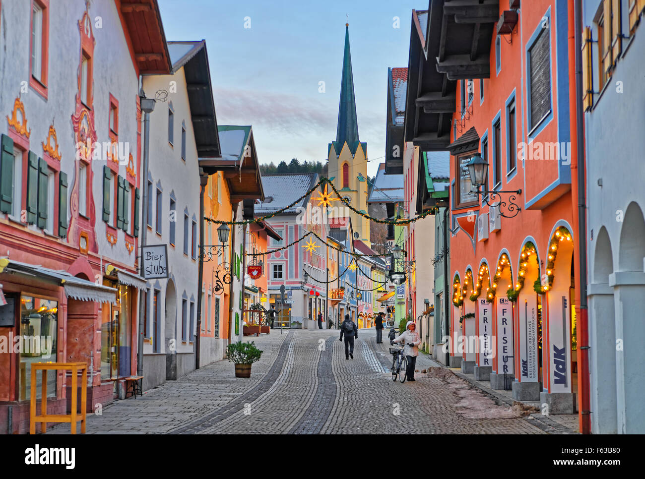 Garmisch Partenkirchen Germany January 06 2015 Cozy Narrow