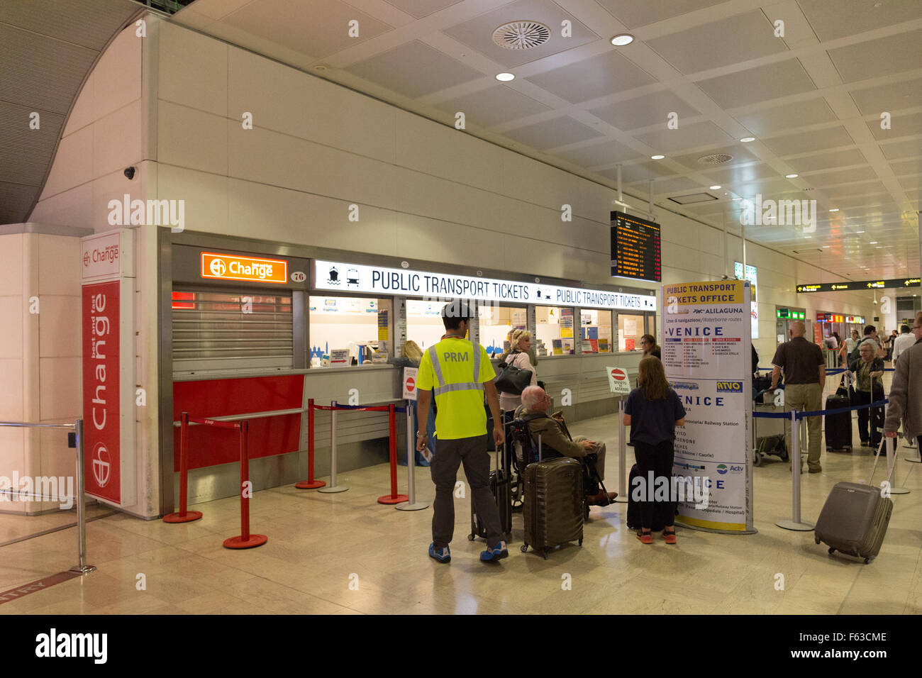 Public Transportation ticket area at Venice Marco Polo airport Stock Photo  - Alamy
