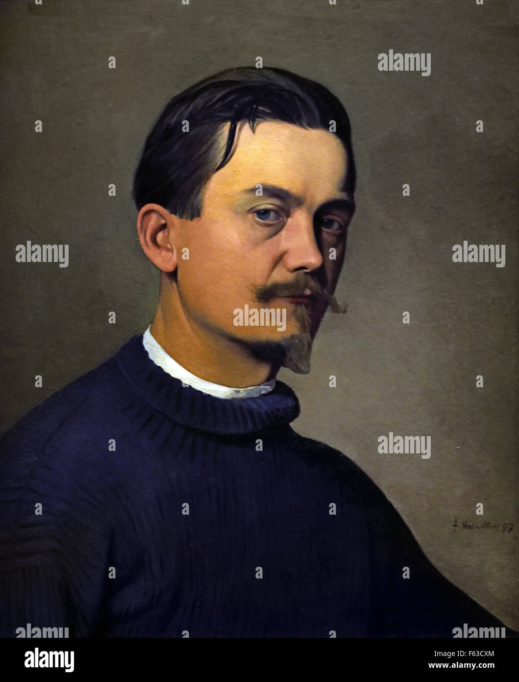 Autoportrait - Self Portrait 1897 Felix Vallotton 1865-1925 France French Stock Photo