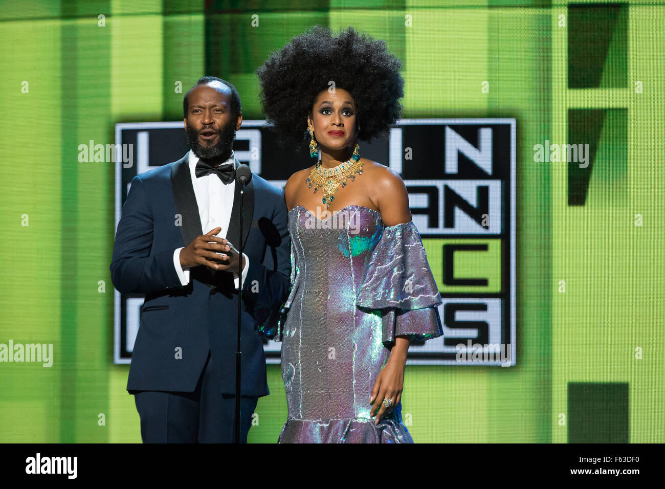 Celebrities perform onstage at the Latin American Music Awards at the