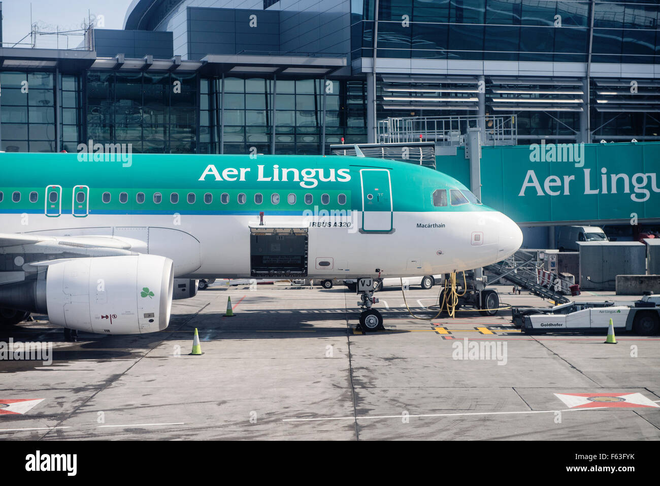 Aer Lingus Airbus A320-214 with registration EI-DEN at Dublin airport Stock Photo