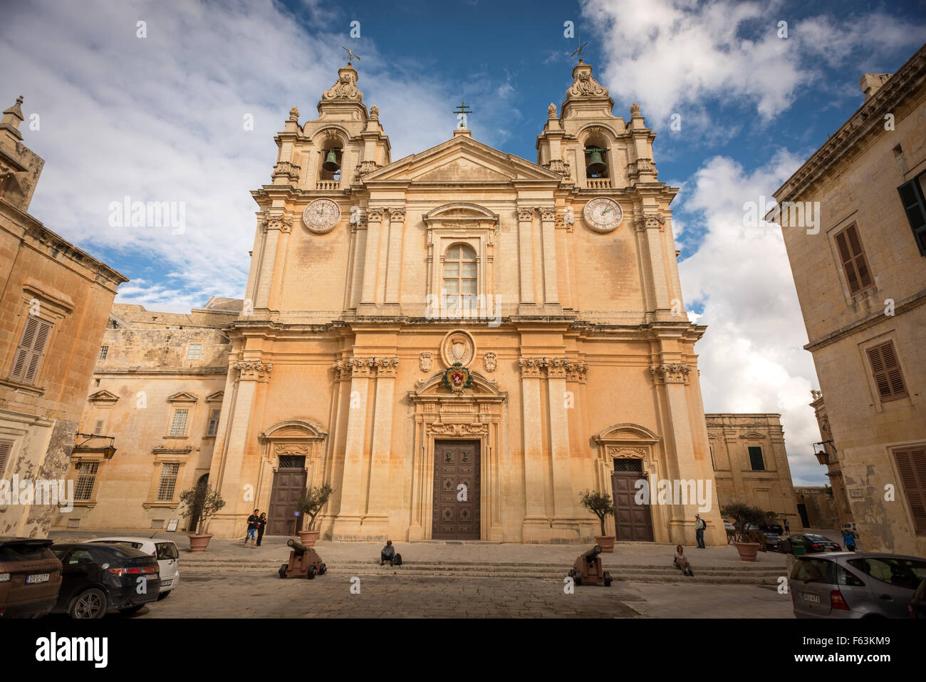 St Paul's Cathedral, Mdina, Malta Stock Photo