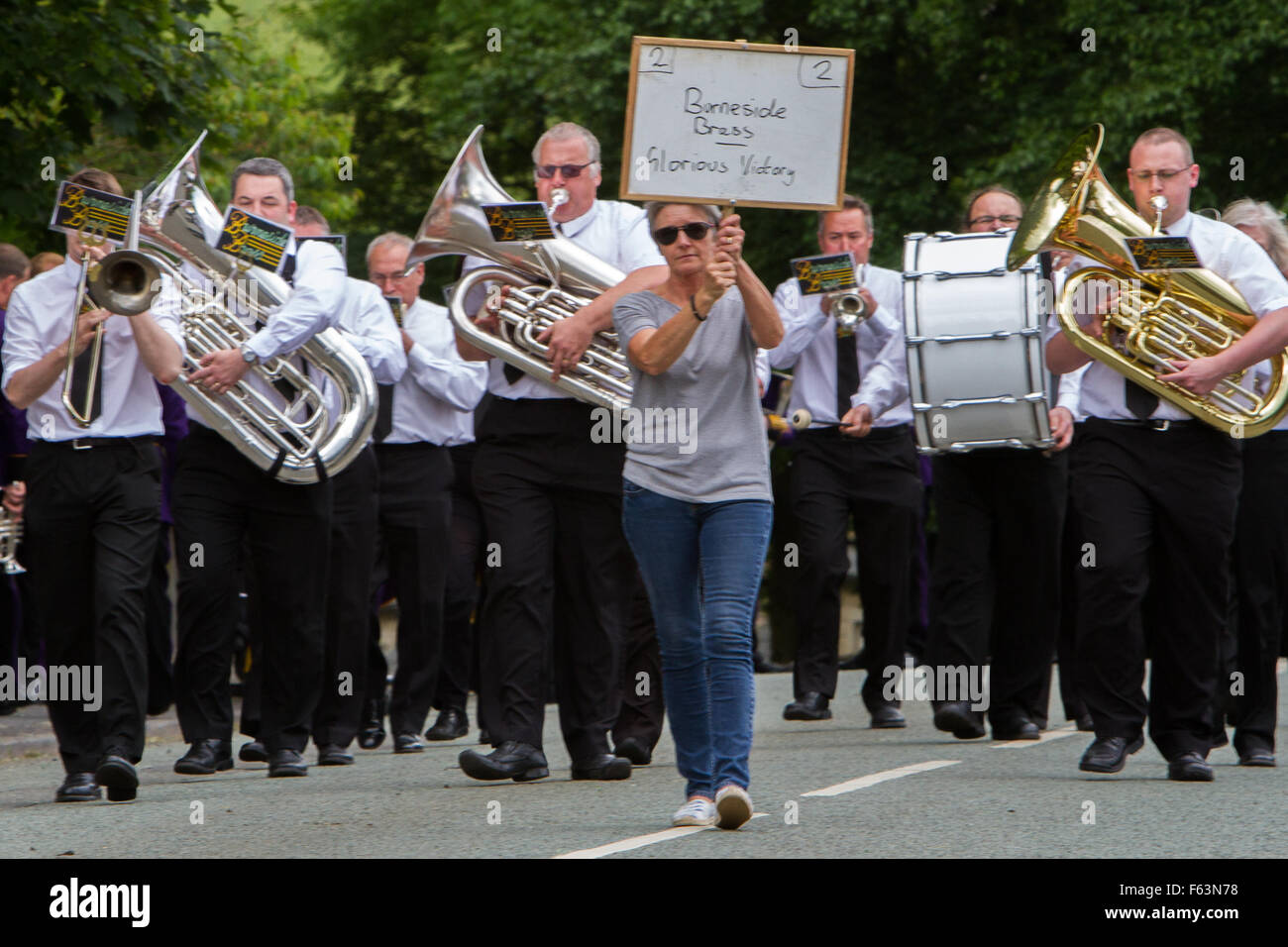 Whit Friday Brass Band Contest Saddleworth Stock Photo Alamy