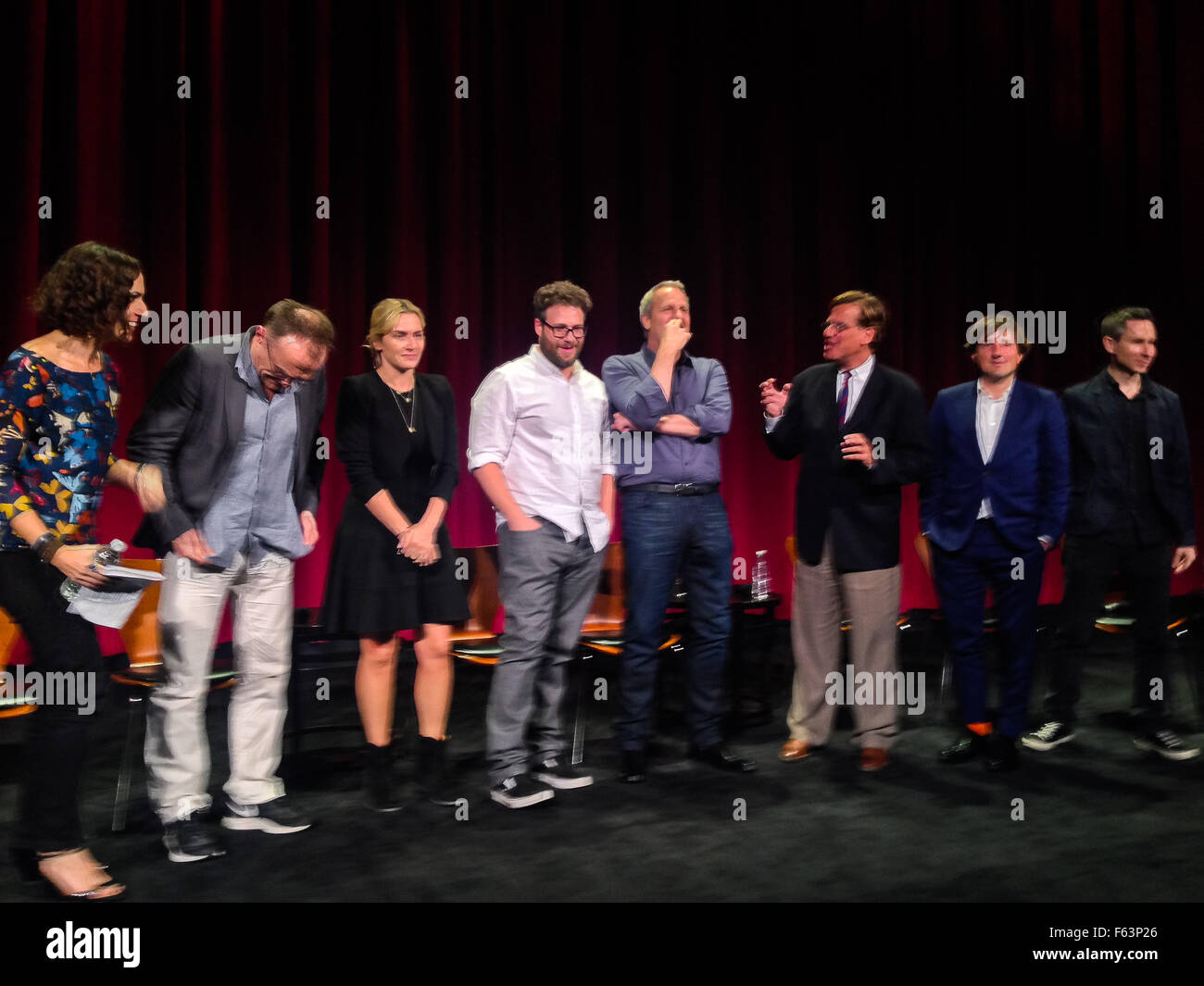 The cast and crew members from "Steve Jobs", (LR) director Danny Boyle
