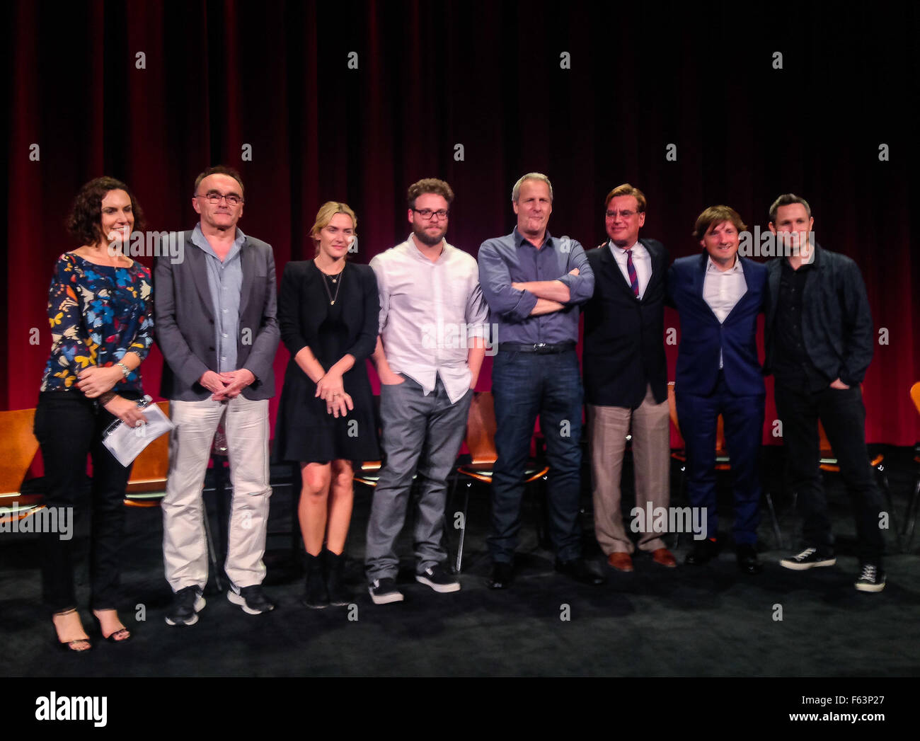 The cast and crew members from "Steve Jobs", (LR) director Danny Boyle