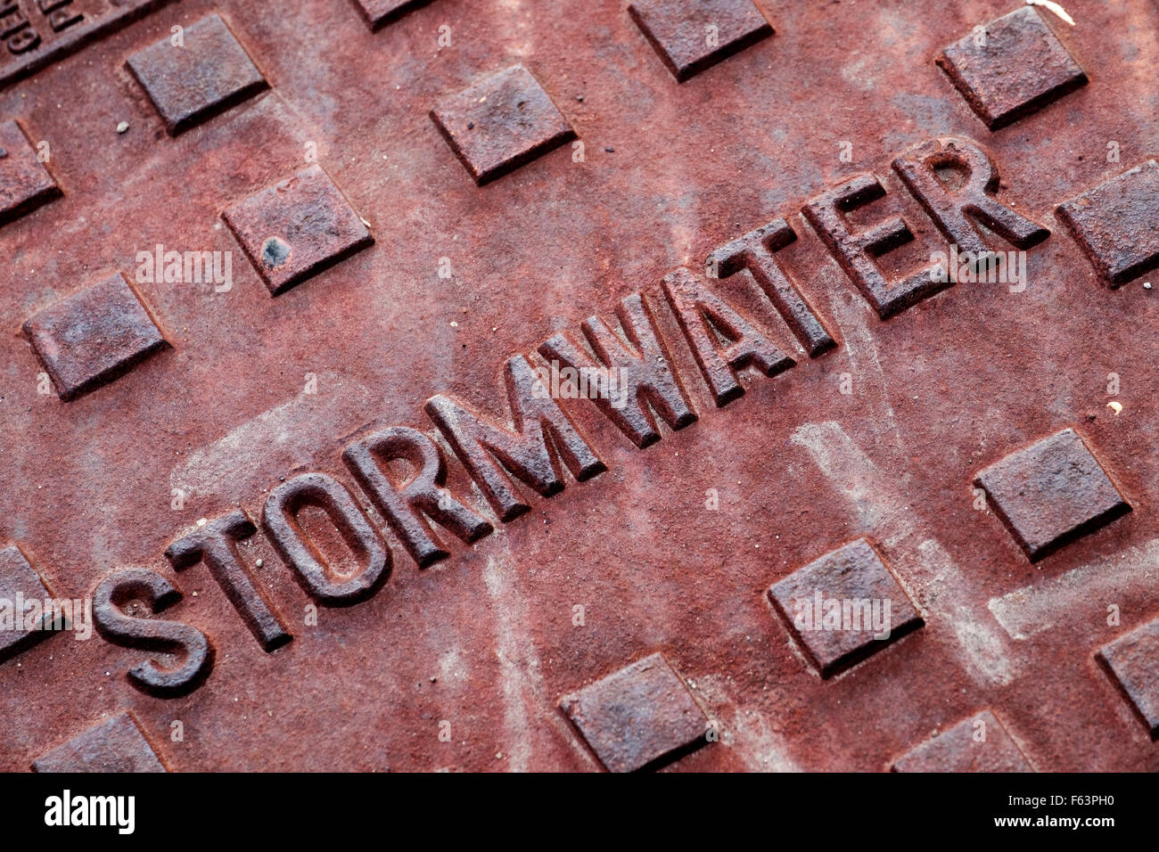 Rusty Stormwater drain cover Stock Photo Alamy