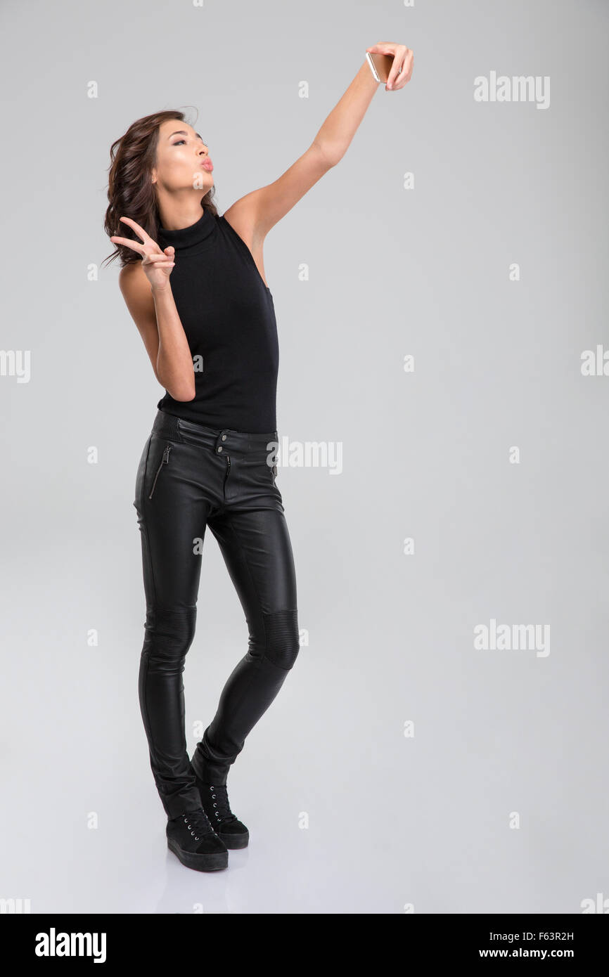 Black leather pants hi-res stock photography and images - Alamy