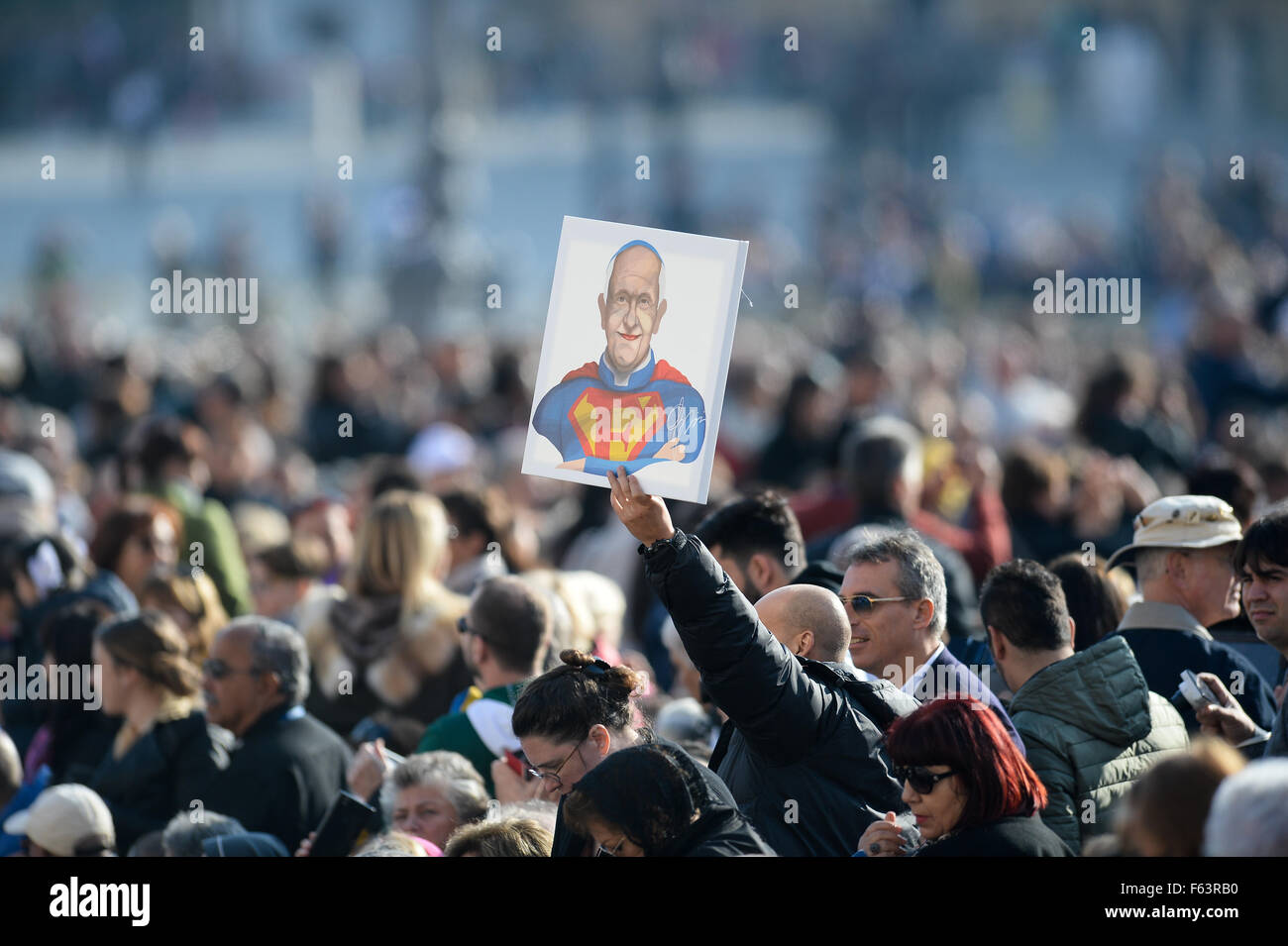 Pope Francis during weekly general audience Stock Photo
